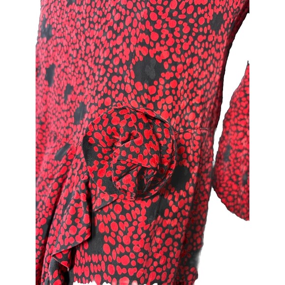 Escada by Margaretha Ley Leopard Print Dress Women’s Size US 8/GE 38 Red Black - Picture 6 of 11